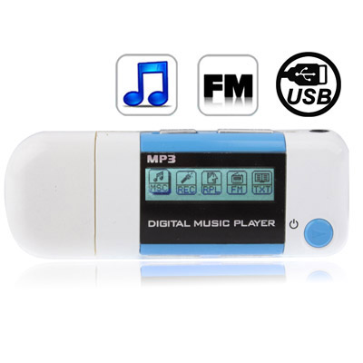 8GB MP3 Player with LCD Screen, Support FM Radio, Work with AAA battery, Use as USB Flash Disk (Baby Blue) - Click Image to Close